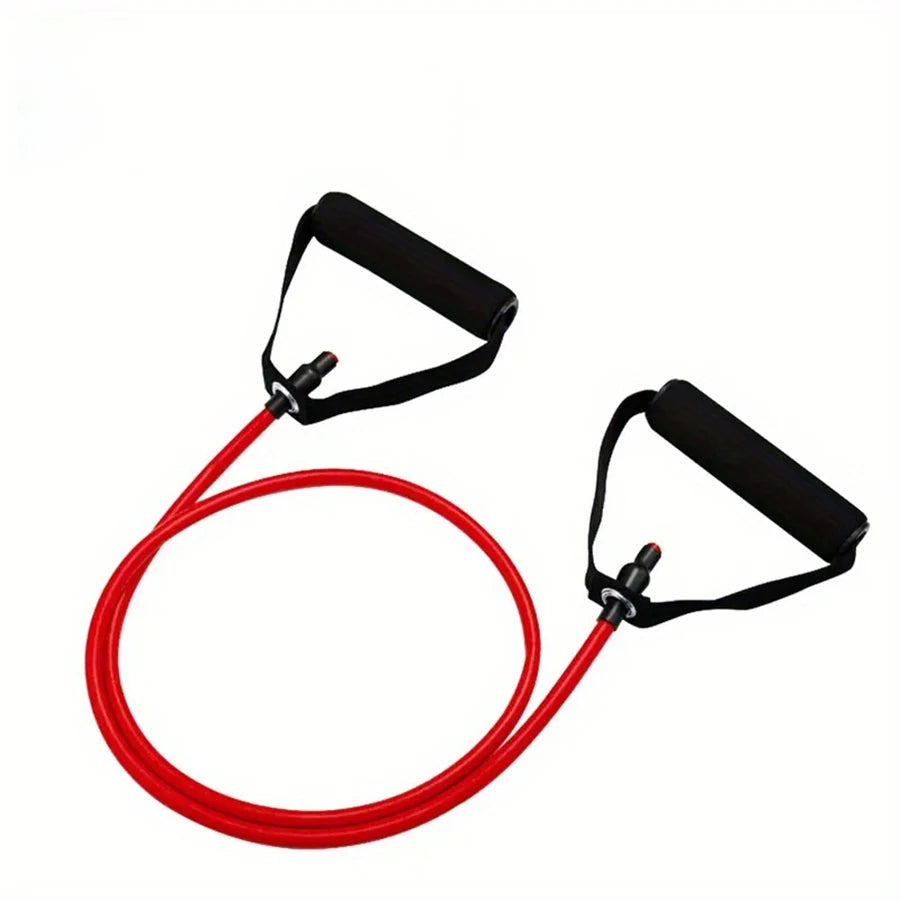 1Pc 4-Level Resistance Bands with Handles for Home Workouts and Strength Training - Perfect for Yoga, Pilates,And Fitness Equipm